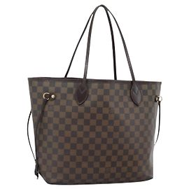 LOUIS VUITTON Neverfull MM Tote Bag Damier Ebene N51105 LV