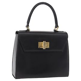 Céline CELINE Hand Bag Leather Black Gold