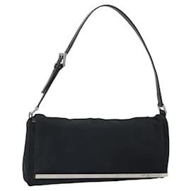 FENDI Shoulder Bag Cotton Black Silver