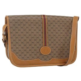 GUCCI Micro GG Supreme Web Sherry Line Bag PVC Beige 001 104 0551