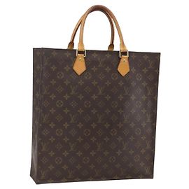 LOUIS VUITTON Monogram Sac Plat Hand Bag M51140 LV