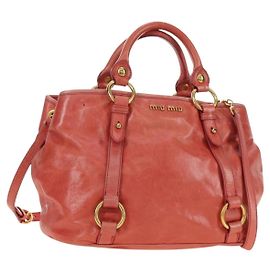 Miu Miu Handtasche Leder 2way Rosa Gold