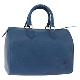 LOUIS VUITTON Epi Speedy 25 Hand Bag Toledo Blue M43015 LV