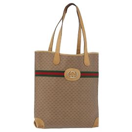 GUCCI Micro GG Supreme Web Sherry Line Bag PVC Beige 904 002 0131