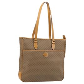 GUCCI Micro GG Supreme Tote Bag PVC Beige Gold