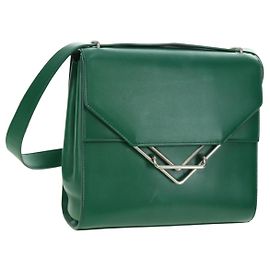 BOTTEGA VENETA Shoulder Bag Leather Green Silver