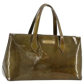 LOUIS VUITTON Monogram Vernis Wilshire PM Bag Gris Art Deco M91627