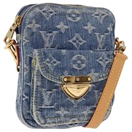 LOUIS VUITTON Monogram Denim Pochette Fairfax Bag Blue M82948 LV