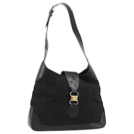 Céline CELINE C Sulky Shoulder Bag Canvas Black Gold