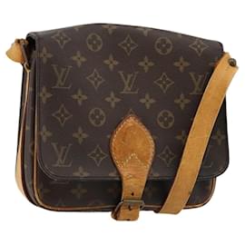 LOUIS VUITTON Monogram Cartouchiere MM Shoulder Bag M51253 LV