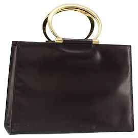 Céline CELINE Handtasche Leder Braun Gold