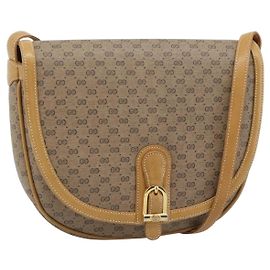 GUCCI Sac à épaule Micro GG Supreme PVC Beige Or