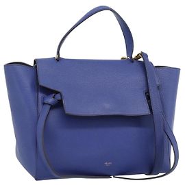 Céline CELINE Belt bag Hand Bag Leather 2way Blue Gold