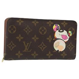 LOUIS VUITTON Monogram Panda Porte Monnaie Zip Long Wallet M61729 LV