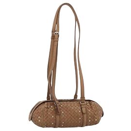 BOTTEGA VENETA INTRECCIATO Shoulder Bag Leather Brown