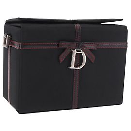 Christian Dior Clutch Bag Nylon Black Silver