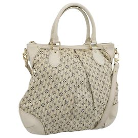 LOUIS VUITTON Mini Lin Croisette Marina PM Bag Blue Beige M95494