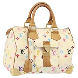 LOUIS VUITTON Monogram Multicolor Speedy 30 Bag White Bron M92643 LV
