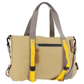 LOEWE Loewe Nature Tote Bag Canvas 2way Beige Silver