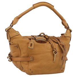 Chloé Chloe Paddington Shoulder Bag Leather Brown Gold Silver