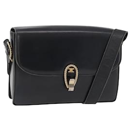 Céline CELINE Shoulder Bag Leather Black Gold