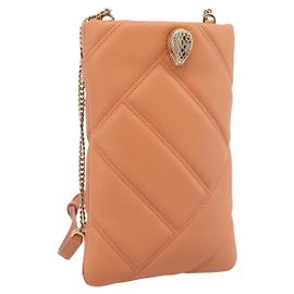 Bulgari BVLGARI Shoulder Bag Leather Orange Gold