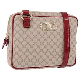 Céline CELINE Macadam Canvas Shoulder Bag PVC Beige Gold