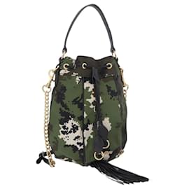Miu Miu Hand Bag Canvas 2way Green Gold
