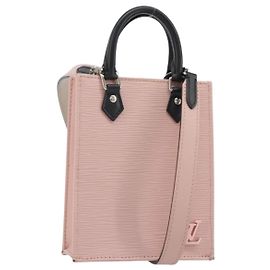 LOUIS VUITTON Epi Petit Sac Plat Hand Bag Rose Valerine M69575