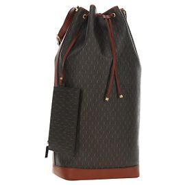 SAINT LAURENT Le Monogram Bucket Bag PVC Leather Brown Gold