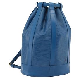 LOUIS VUITTON Epi Randonnee PM Shoulder Bag Blue M52355 LV