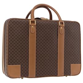 CELINE Attache Case Macadam Canvas Trunk PVC Brown Gold - Céline