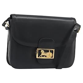 Céline CELINE Shoulder Bag Leather Black Gold