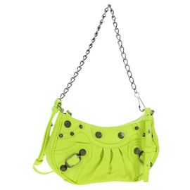 BALENCIAGA Chain Le Cagole XS Bag Leather 2way Green 695814