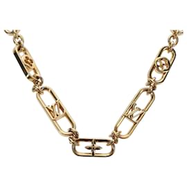 LOUIS VUITTON My LV Chain GM Necklace metal Gold Tone M01123 LV