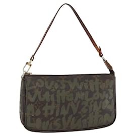 LOUIS VUITTON Monogram graffiti Pochette Pouch Khaki M92191 LV