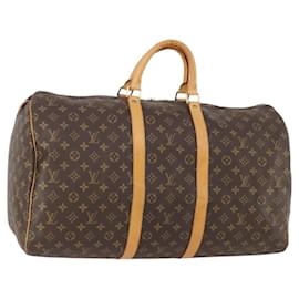 LOUIS VUITTON Monogram Keepall 55 Boston Bag M41424 LV