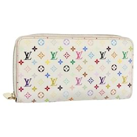 LOUIS VUITTON Monogram Multicolor Zippy Long Wallet White M60241 LV
