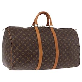 LOUIS VUITTON Monogram Keepall 55 Boston Bag M41424 LV