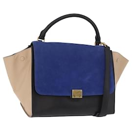 Céline CELINE Trapeze Hand Bag Leather 2way Black Gold