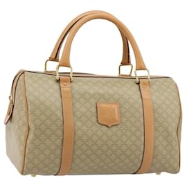 Céline CELINE Macadam Canvas Hand Bag PVC Beige Gold