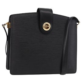 LOUIS VUITTON Epi Capuchin Shoulder Bag Black M52342 LV