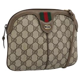 GUCCI GG Supreme Web Sherry Line Bag PVC Beige Gold 68 02 047