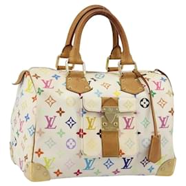 LOUIS VUITTON Monogram Multicolor Speedy 30 Bag White Bron M92643 LV