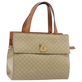 Céline CELINE Macadam Canvas Hand Bag PVC Beige Gold