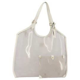 LOUIS VUITTON Epi Plage Lagoon Bay Tote Bag White Clear M92151 LV