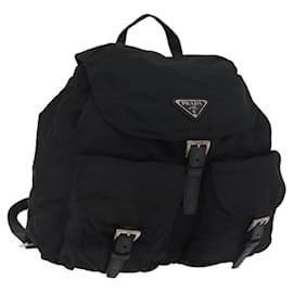 PRADA Backpack Nylon Black Silver - Prada