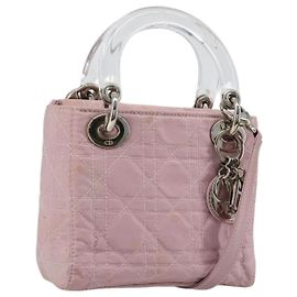 Christian Dior Lady Dior Cannage Handtasche mit Kunststoffgriff Nylon 2way