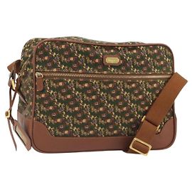 Bolso de Hombro Salvatore Ferragamo Canvas Verde Oro