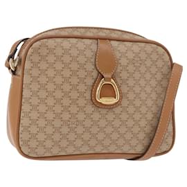 Céline CELINE Macadam Canvas Shoulder Bag PVC Beige Gold